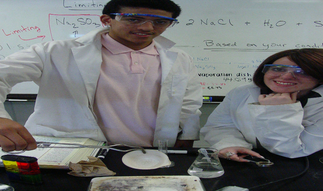 Kameron Doleman and Cictoria Jarrett making stoichiometry happen.  2nd period 0%